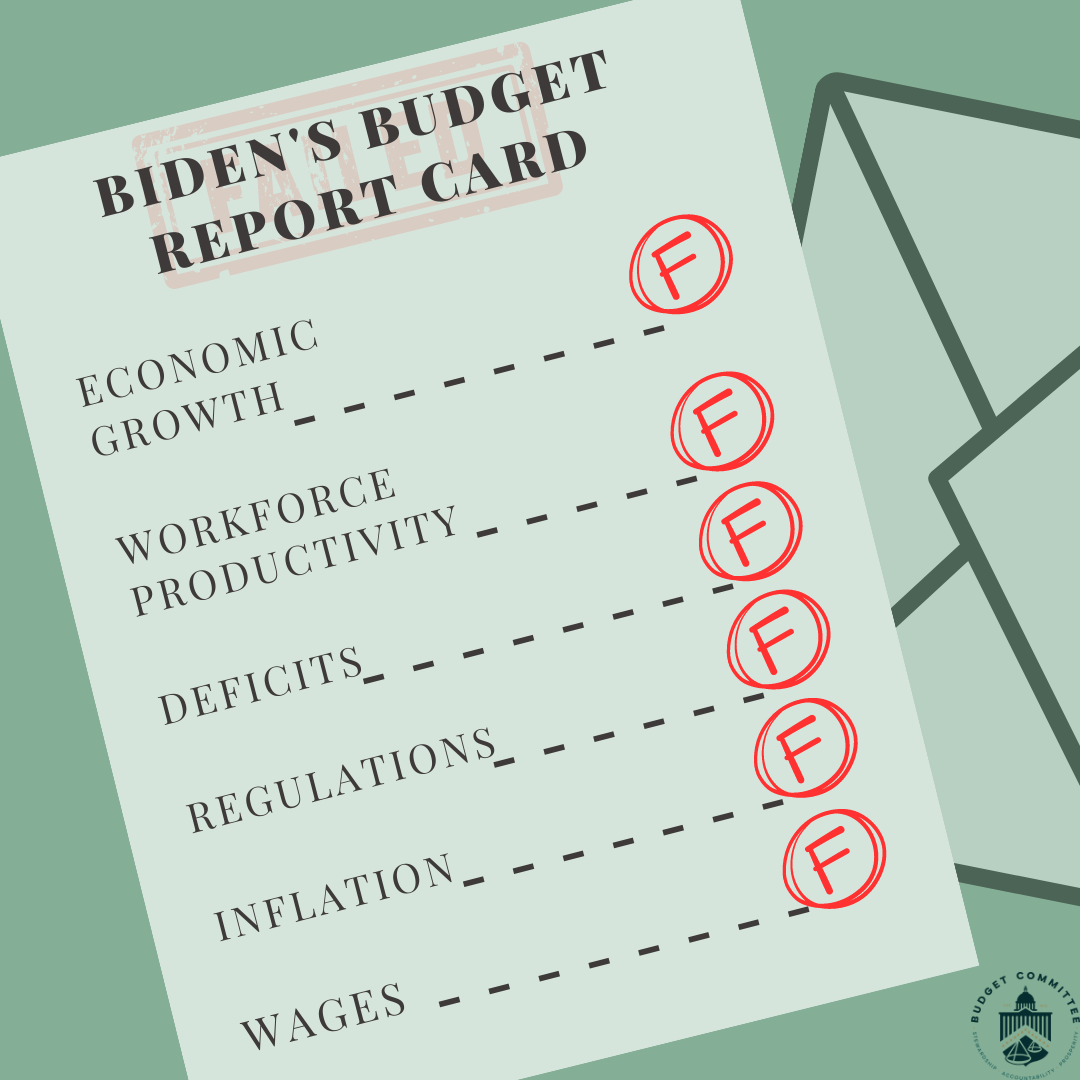 Biden’s Budget Report Card A Failing Record The U.S. House Committee